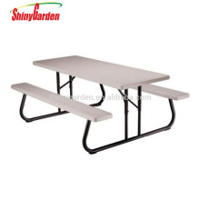 Высокое качество складной со скамейками для пикника пластиковый стол